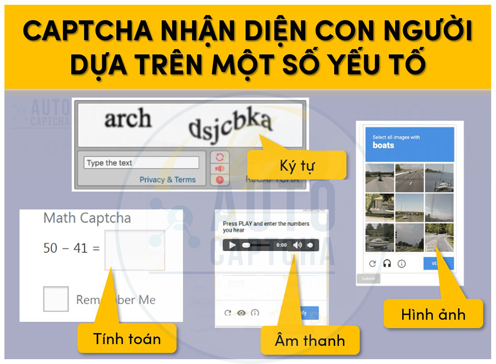 Các loại Giải Captcha tại Autocaptcha