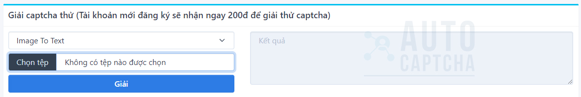 giải mã Captcha - Anticaptcha