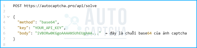 Tích hợp base64 vào API giải Captcha
