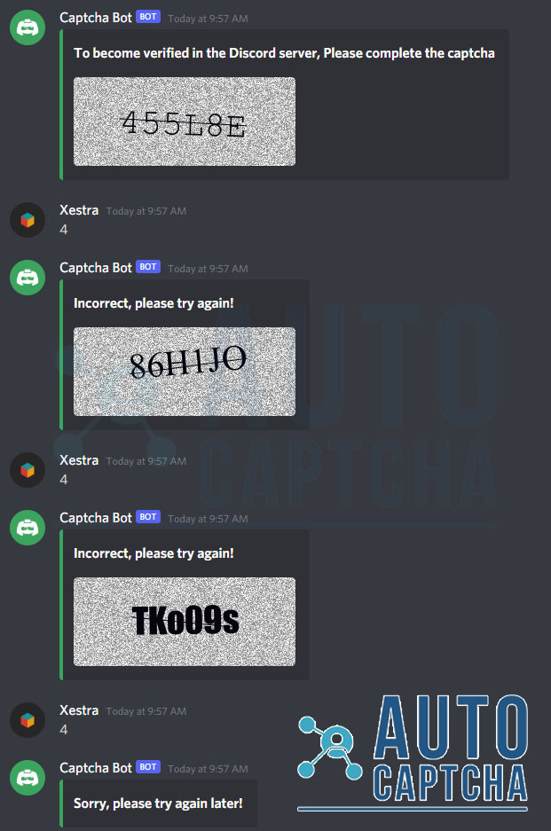 Giải Captcha bot của Discord