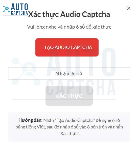 Giải Audio Captcha Giải Audio Captcha