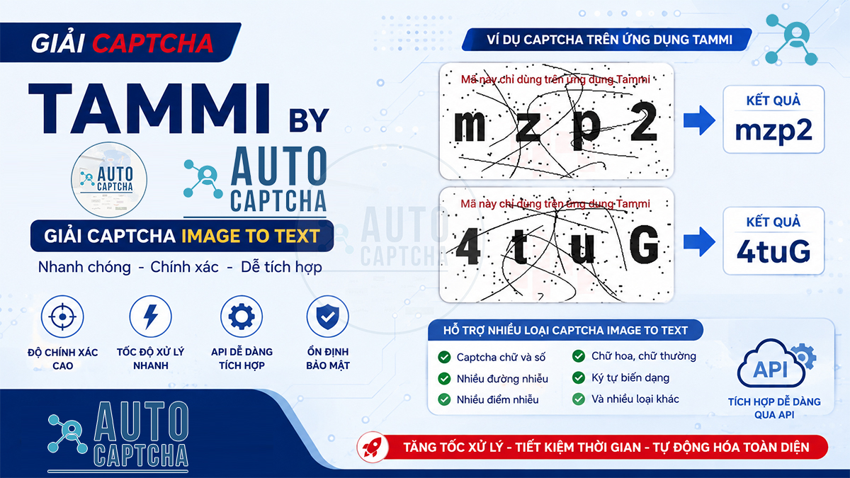 Giải Captcha Tammi