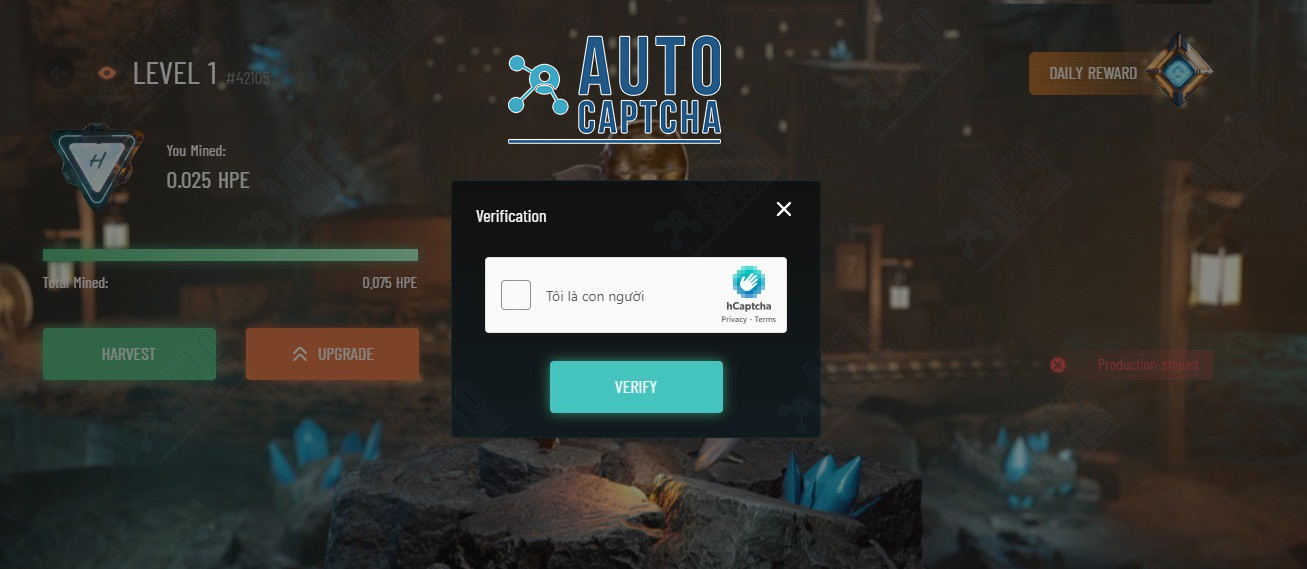 Dịch Vụ Giải HCaptcha trên Evergem.io