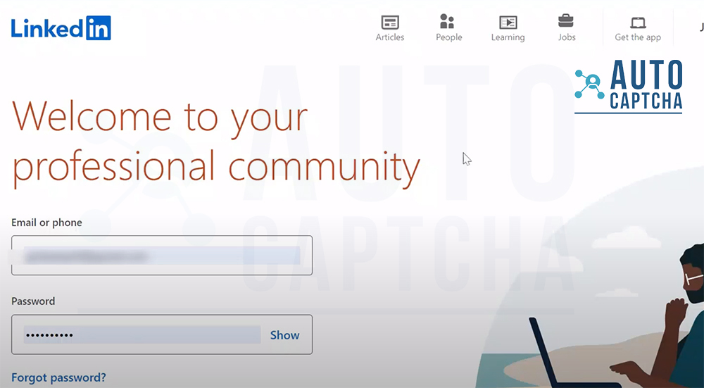 Giải Captcha Linkedin