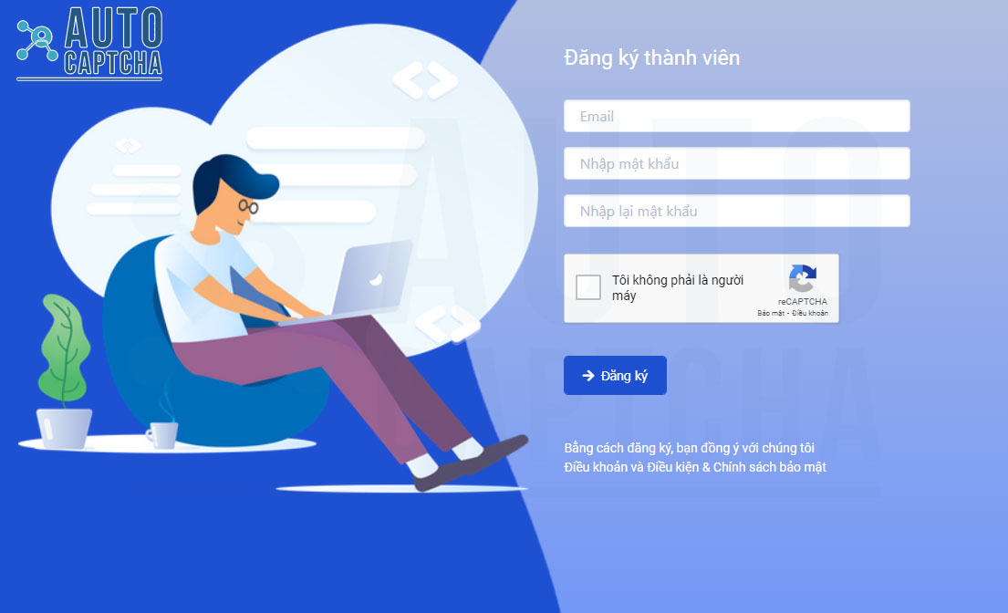 Đăng ký tài khoản AutoCaptcha