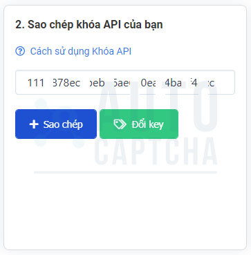 khóa API giải Captcha